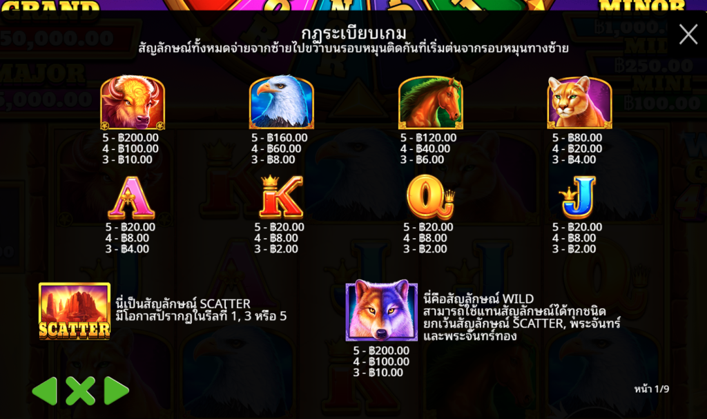 สัญลักษณ์เกม WOLF GOLD 4 PACK ค่าย PRAGMATIC PLAY