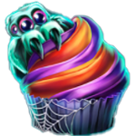 สัญลักษณ์พิเศษ คัพเค้กปีศาจ เกม TRICKS AND TREATS ค่าย RED TIGER