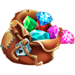 สัญลักษณ์พิเศษ ถุงอัญมณี เกม GEMS INFERNOMEGAWAYS ค่าย RED TIGER