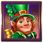 สัญลักษณ์พิเศษ ภูติสีม่วง เกม LEPRECHAUNS MAGIC POWER REELS ค่าย RED TIGER