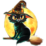 สัญลักษณ์พิเศษ แมวดำ เกม TRICKS AND TREATS ค่าย RED TIGER