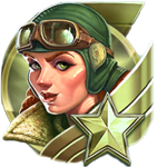 สัญลักษณ์พิเศษ นักบินดาวสีเขียว เกม 1942 SKY WARRIOR ค่าย RED TIGER