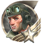 สัญลักษณ์พิเศษ นักบินดาวสีเงิน เกม 1942 SKY WARRIOR ค่าย RED TIGER
