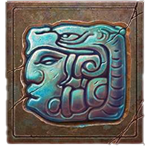สัญลักษณ์พิเศษ แผ่นหินรูปปั้นสีฟ้า เกม GONZITA S QUEST ค่าย RED TIGER