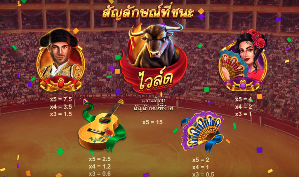 สัญลักษณ์เกม BULLS RUN WILD ค่าย RED TIGER