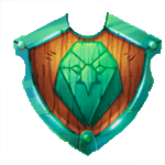 สัญลักษณ์พิเศษ โล่รูปเหยี่ยว เกม WILD NORDS ค่าย RED TIGER