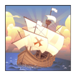เรือใบซานตามาเรีย เกม AGE OF DISCOVERY ค่าย MICROGAMING SLOT