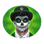 ตัวละครสีเขียว เกม BEAUTIFUL BONES ค่าย MICROGAMING SLOT