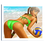 ผู้หญิงใส่บิกินี่สีเขียว เกม BIKINI PARTY ค่าย MICROGAMING SLOT